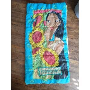 Vintage 90s Disney Pocahontas Sleeping Bag Slumber Party Sleepover 26"×54"